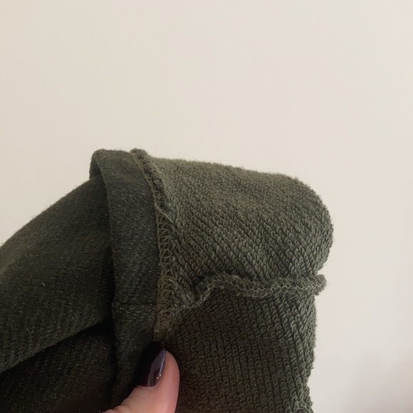 Green double breasted heavy knit pea coat. - Picture 6 of 8